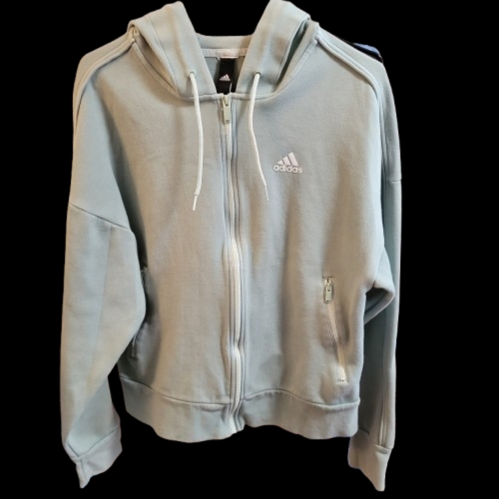 Adidas Gray Full-Zip Hoodie